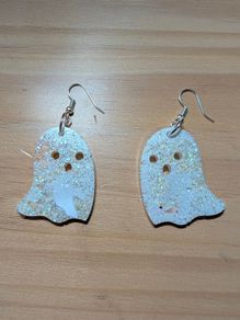 Handmade Halloween Ghost Earrings