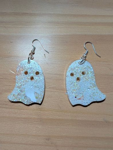 Handmade Halloween Ghost Earrings