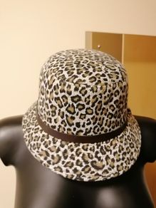 Women's Brown Mix Leopard Print Bucket Hat