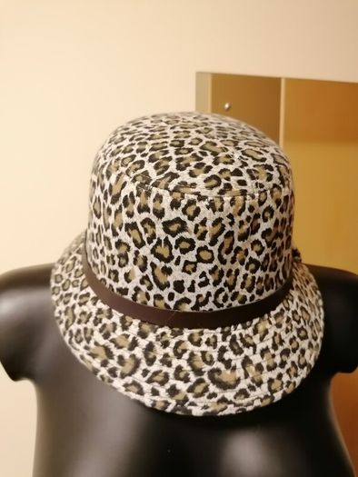 Women's Brown Mix Leopard Print Bucket Hat