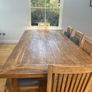 Solid hard wood stunning extendable dining table plus chairs Image 2