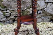 Vintage mahogany barley twist jardiniere stand