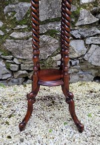 Vintage mahogany barley twist jardiniere stand