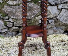 Vintage mahogany barley twist jardiniere stand