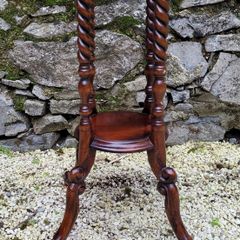 Vintage mahogany barley twist jardiniere stand