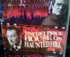 House on Haunted Hill, The Ghoul and A Bucket of Blood, DVD, Vincent Price Boris Karloff Roger Corman Vintage Horror movies