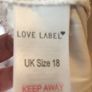LOVE LABEL Peplum Flowery Top size18 BNWT Image 4