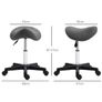 Adjustable Rolling Saddle Stool Image 3