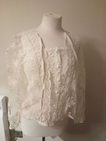 New Lace Sheer Vintage Style Blouse