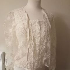 New Lace Sheer Vintage Style Blouse