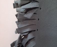 New throw grey fleece with design around edges