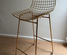 2 HK Living brass high stools