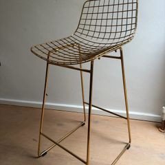2 HK Living brass high stools