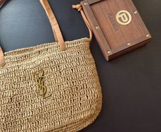 Luxury Woven Tote Bag - Camel