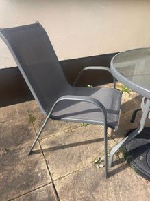 outdoor table and 2 chairs