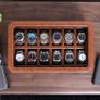 12 Slot Leather Watch Box - Luxury Watch Case Display Organizer, Microsuede Liner, Locking Mens Jewelry Watches Holder, Men's Storage Boxes Holder Large Glass Top (Tan/Brown) Image 9
