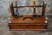 Edwardian Oak Smokers Companion.