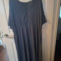 Navy polka dot dress