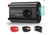 500W Uk/EU Plug Car Power Converter, DC 12V to 230V AC, Portable Power Inverter with Temperature Control Fan
