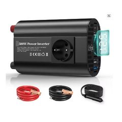 500W Uk/EU Plug Car Power Converter, DC 12V to 230V AC, Portable Power Inverter with Temperature Control Fan