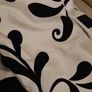 Black and white damask satin and velvet curtains Image 3