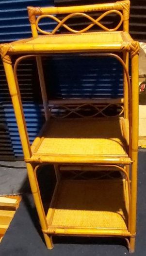 Vintage Bamboo Bedside Tables 1970s