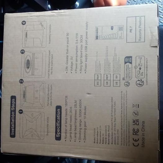 PHOTO BOX 40x 40cm Portable LED Light Tent Box Cube Photo Studio Photography 16" Dimmable - USED ONCE / COLLECT / DELIVER