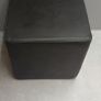 leather pouffe cube shaped, brown Image 2