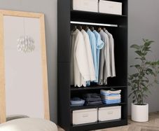 Wardrobe Black 100x50x200 cm