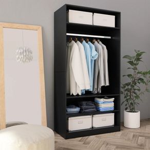 Wardrobe Black 100x50x200 cm