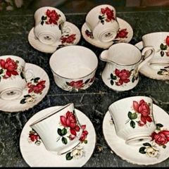 Royal Stafford Ruby Roses teaset