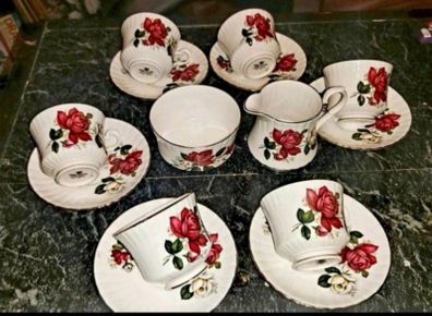 Royal Stafford Ruby Roses teaset