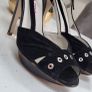 Stephanie Moreno Black peep-toe platform sling back heels - Sz 39 (Fit 6.5-7UK) - RRP 129 (New) Image 3