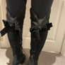 Ladies Black Suede Thigh high boots Size 40/UK6.5 Image 6