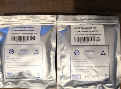 2 x COB LED Strip Light 4000K Natural White