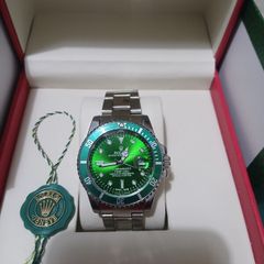Men's Submariner Style Diver Watch - Green Dial & Bezel - Boxed