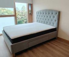 King Size Upholstered Bed + Emma Mattress (6 months)