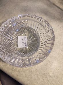 Lovely Heavy Old Cut Dublin Crystal Ashtray.
