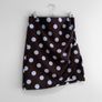 New Get That Trend Brown & Blue Polka Dot Ruched Mini Skirt Image 2
