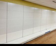 10 Metre / 30ft Pegboard Shop Display Shelving Unit