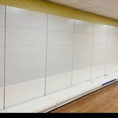 10 Metre / 30ft Pegboard Shop Display Shelving Unit