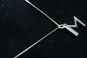 Sterling Silver 925 and Cubic Zirconia Pendant M