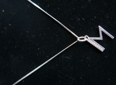 Sterling Silver 925 and Cubic Zirconia Pendant M