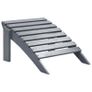 Garden Chair with Ottoman Wood Grey Image 4
