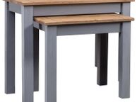 main image for ad Nesting Tables 2 pcs Grey Solid Pine Wood Panama Range
