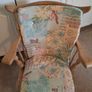 Vintage Style Wooden Rocking Chair with Removable Cushions Nursery Nursing Chair Image 3