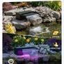 8" Pond Waterfall Spillway Filter Kit, 304 Stainless Steel Water Blade Weir with 7-Colour LED Lights & Remote, Quiet Pump, 9.84ft Hose for Garden Pond Water Feature Image 7