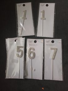 Birthday Decrations/Diamante Encrusted Numbers on Spikes.                                  Only 6.00euro Each or Two for 10.00euro