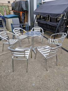 Aluminium  table and chairs