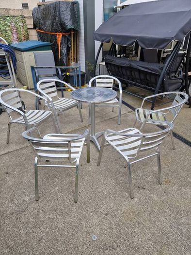 Aluminium  table and chairs